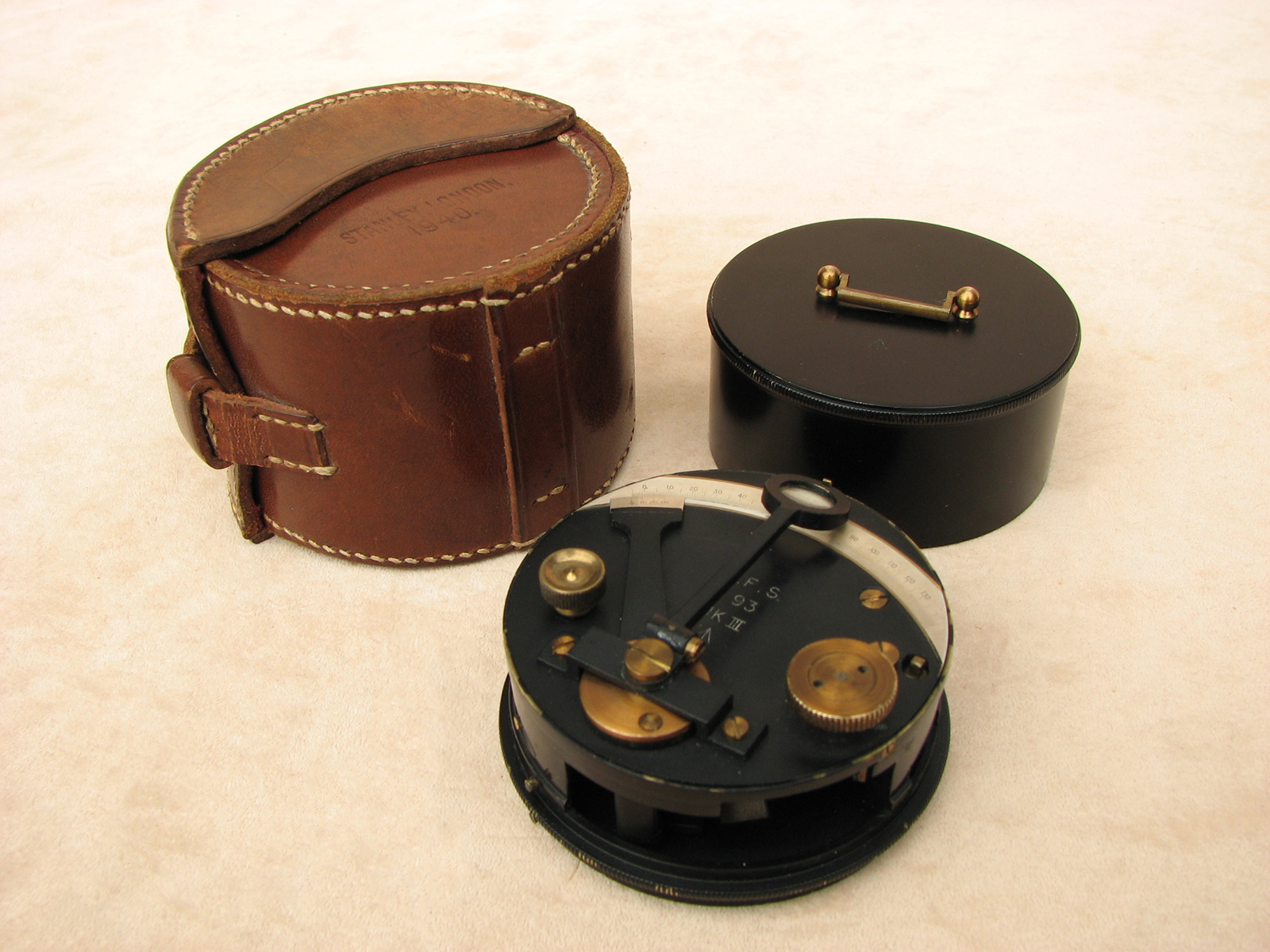 Genuine Stanley London WW2 MK III pocket sextant in case